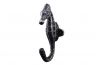 Antique Silver Cast Iron Decorative Seahorse Hook 5 - 1