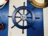 Dark Blue Decorative Ship Wheel with Seagull and Lifering 18 - 1