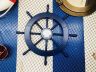 Dark Blue Decorative Ship Wheel with Seashell 18 - 1