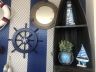 Dark Blue Decorative Ship Wheel with Starfish 18 - 2