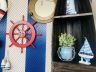 Red Ship Decorative Wheel with Seagull and Lifering 18 - 2