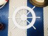 White Decorative Ship Wheel with Anchor 18 - 1