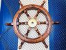 Deluxe Class Wood and Brass Decorative Ship Wheel 18 - 1