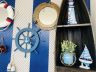 Rustic All Light Blue Decorative Ship Wheel With Anchor 18 - 2