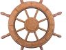Rustic Wood Finish Decorative Ship Wheel 24 - 4