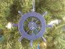 Rustic Dark Blue Decorative Ship Wheel With Anchor Christmas Tree Ornament 6 - 2