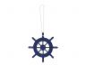 Rustic Dark Blue Decorative Ship Wheel Christmas Tree Ornament 6 - 1