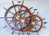Deluxe Class Wood and Brass Decorative Ship Wheel 60 - 10