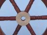 Deluxe Class Wood and Brass Decorative Ship Wheel 9 - 4