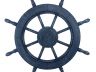 Rustic All Dark Blue Decorative Ship Wheel 24 - 4
