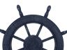 Rustic All Dark Blue Decorative Ship Wheel 24 - 3