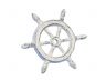 Whitewashed Cast Iron Ship Wheel Decorative Paperweight 4 - 2