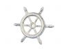 Whitewashed Cast Iron Ship Wheel Decorative Paperweight 4 - 1