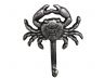 Rustic Silver Cast Iron Wall Mounted Crab Hook 5 - 1