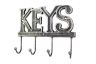 Rustic Silver Cast Iron Keys Hooks 8 - 1