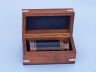 Deluxe Class Scouts Antique Copper - Leather Spyglass Telescope 7 with Rosewood Box - 3