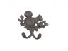 Cast Iron Squirrel with Acorn Decorative Double Metal Wall Hooks 8 - 1