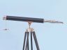 Chrome - Leather Harbor Master Telescope 60 with Black Wooden Legs - 3