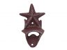 Rustic Red Cast Iron Wall Mounted Starfish Bottle Opener 6 - 1