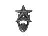 Rustic Silver Cast Iron Wall Mounted Starfish Bottle Opener 6 - 3
