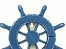Rustic All Light Blue Decorative Ship Wheel with Hook 8 - 1