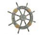 Rustic Whitewashed Decorative Ship Wheel 18 - 2