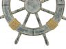 Rustic Whitewashed Decorative Ship Wheel 18 - 5