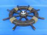 Rustic Wood Finish Decorative Ship Wheel with Anchor 18 - 4