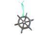 Cast Iron Ship Wheel Decorative Christmas Ornament 4  - 1