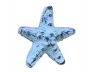 Rustic Dark Blue Whitewashed Cast Iron Starfish Bottle Opener 3 - 3
