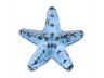 Rustic Dark Blue Whitewashed Cast Iron Starfish Bottle Opener 3 - 1