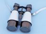 Captains Oil-Rubbed Bronze-White Leather Binoculars with Leather Case 6 - 4
