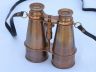 Captains Antique Brass Binoculars with Leather Case 6 - 6