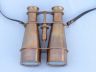 Captains Antique Brass Binoculars with Leather Case 6 - 3