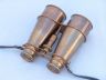 Captains Antique Brass Binoculars with Leather Case 6 - 2