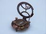 Antique Copper Round Sundial Compass with Rosewood Box 6 - 18