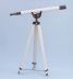 Floor Standing Antique Copper With White Leather Anchormaster Telescope 65 - 8