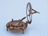 Antique Brass Round Sundial Compass with Rosewood Box 6 - 3