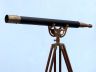Floor Standing Antique Brass Leather Anchormaster Telescope 65 - 4