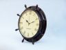 Antique Copper Ship Wheel Clock 15 - 2