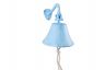Rustic Light Blue Whitewashed Cast Iron Hanging Ships Bell 6 - 1