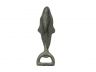 Antique Seaworn Bronze Cast Iron Whale Bottle Opener 7 - 1