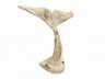 Aged White Cast Iron Decorative Whale Tail Hook 5 - 1