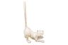 Whitewashed Cast Iron Cat Extra Toilet Paper Stand 10 - 7
