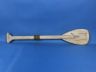 Wooden Rustic Whitewashed Decorative Rowing Boat Paddle with Hooks 24 - 6