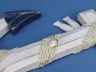 Wooden Rustic Blue-White Anchor w- Hook Rope and Shells 13 - 4