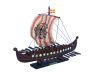 Wooden Viking Drakkar with Embroidered Raven Limited Model Boat 14 - 18