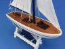 Wooden Decorative Sailboat Model 12 - Blue Sailboat Model  - 5