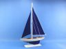 Wooden Blue Pacific Sailer with Blue Sails Model Sailboat Decoration 25 - 2