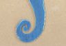 Wooden Rustic Dark Blue Wall Mounted Seahorse Decoration 36 - 2